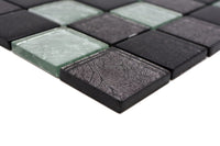 Kristall Silber Schachbrett Mosaik Fliesen - 8 mm