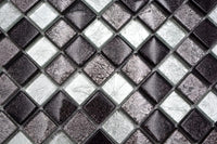 Silber Schachbrett Mosaikfliesen - 8 mm