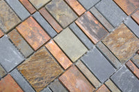 Kupfer Rustikal Schieferoptik Mosaikfliesen