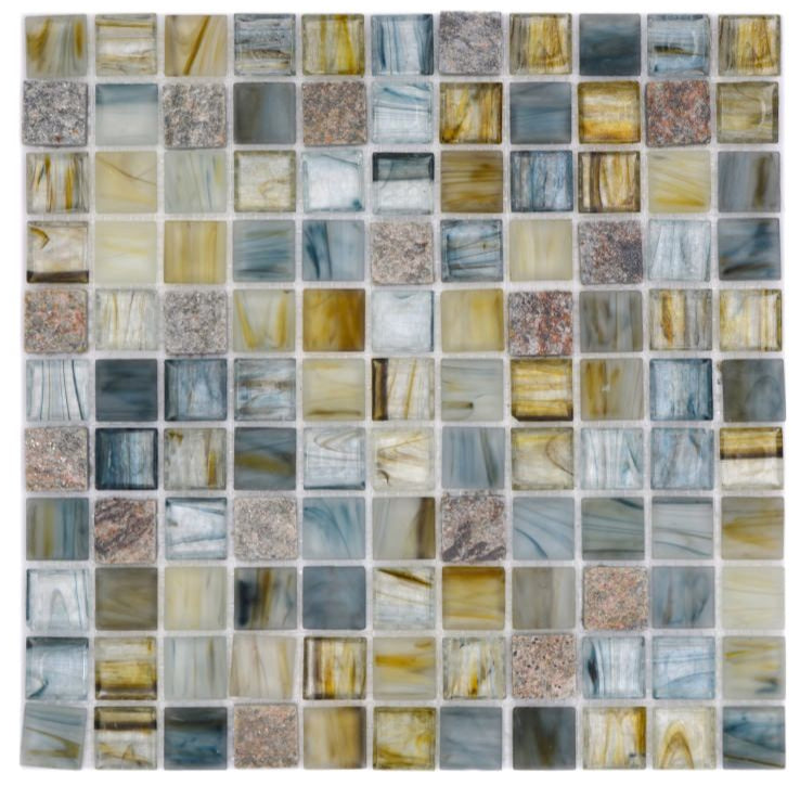 Lagune Blau Crystal Mosaikfliese