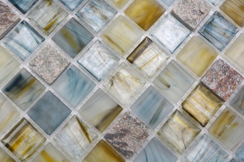 Lagune Blau Crystal Mosaikfliesen