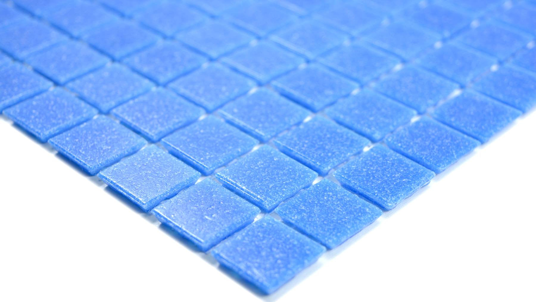 Lagunenblau Glas Mosaikfliesen 20x20 mm Schweiz Plättli