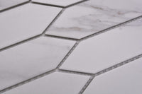 Lakeside Keramik Chevron Mosaikfliese Weiss