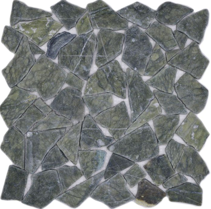 Marmor Alpen Grün Bruchstein Mosaikfliese