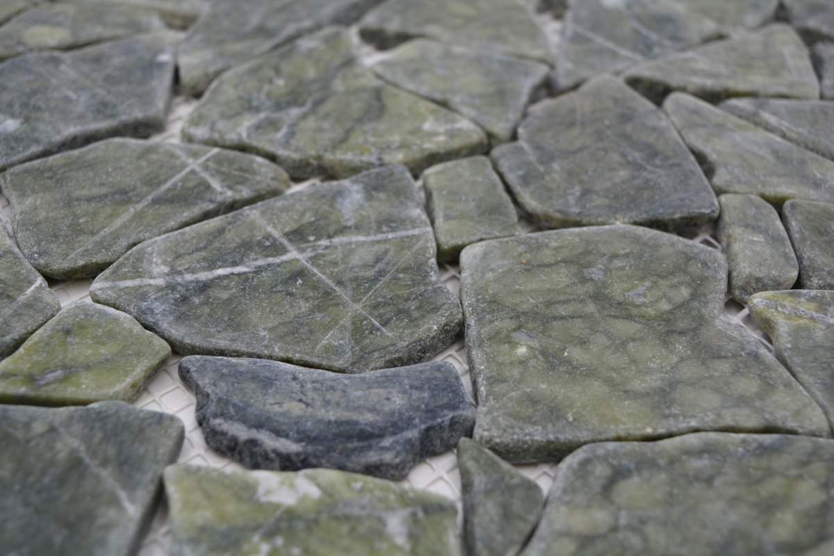 Marmor Alpen Grün Bruchstein Mosaikfliese Plättli