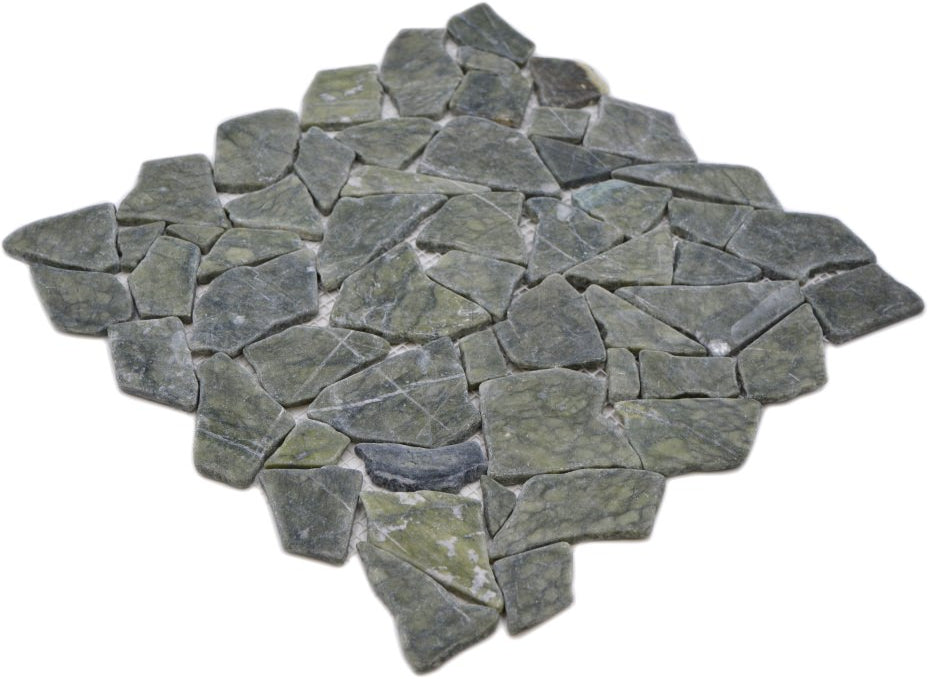 Marmor Alpen Grün Bruchstein Mosaikfliese Robuste Plättli
