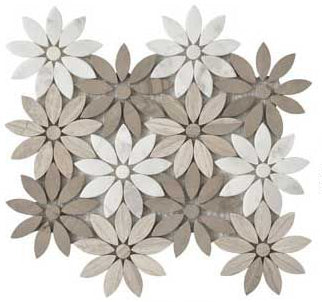  Marmor Fliese Badezimmer Küche Bodenfliesen Dekor Carrara weis Bronze Mosaik Platten