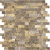 Marmor Mosaikfliese Cappuccino Braun Naturstein Optik