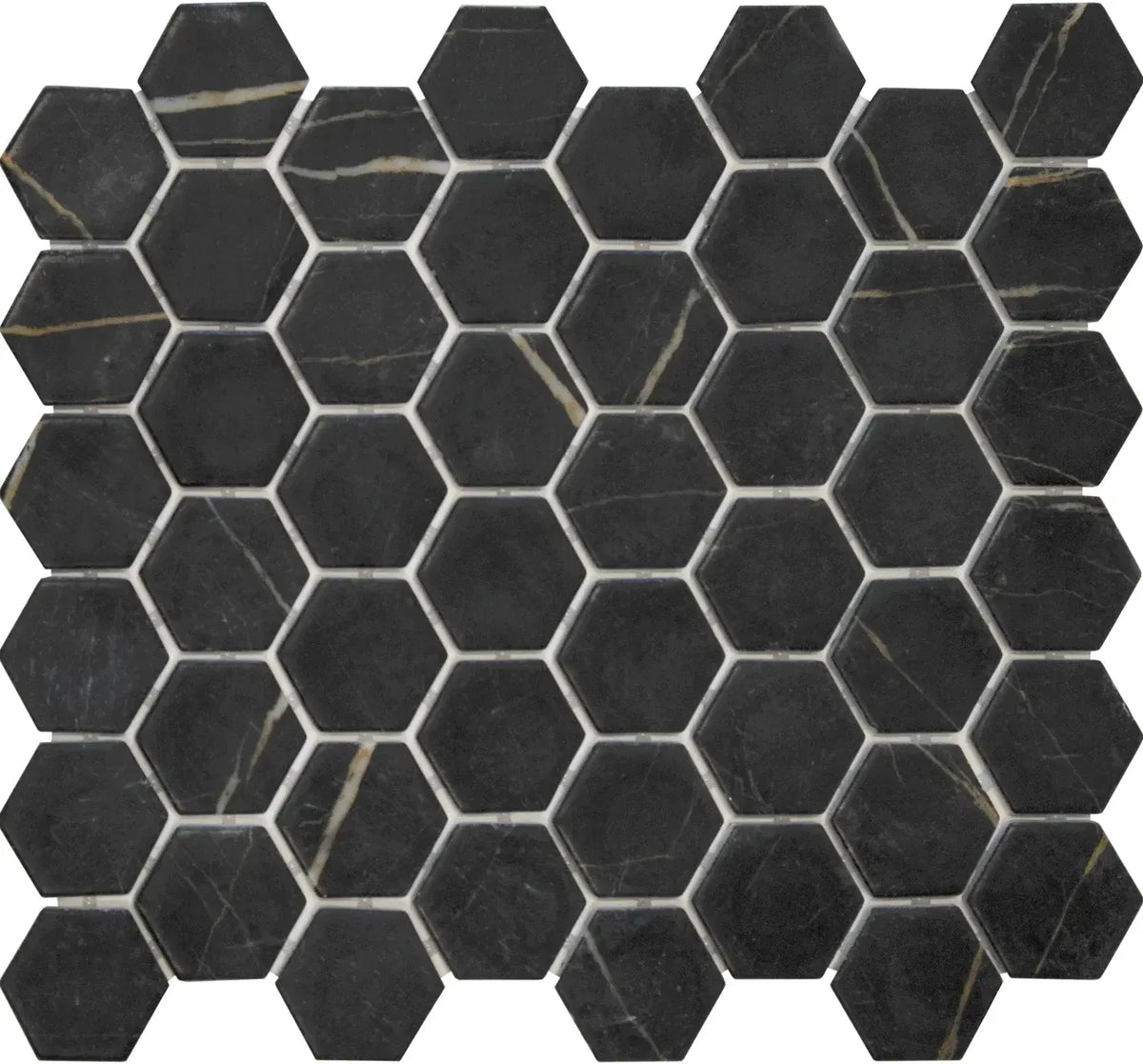Marmor Muster Druck Hexagon Schwarz Mosaikfliese