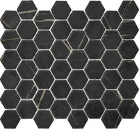 Marmor Muster Druck Hexagon Schwarz Mosaikfliese