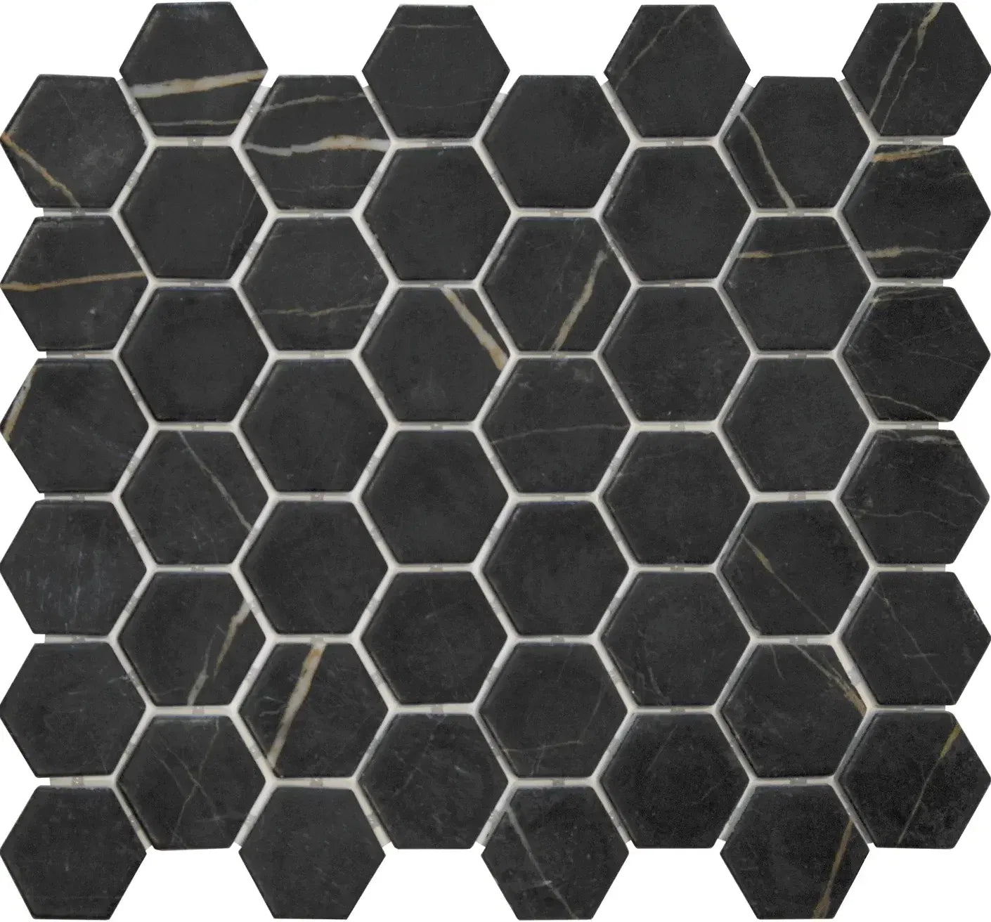 Marmor Muster Druck Hexagon Schwarz Mosaikfliese