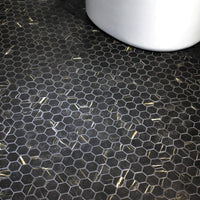 Marmor Muster Hexagon Schwarz Mosaikfliese Boden Fliese Online Kaufen