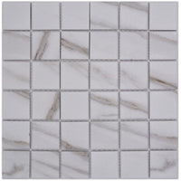 Marmoroptik Mosaikfliese Keramik Weiss