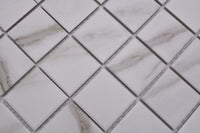 Marmoroptik Mosaikfliese Keramik Weiss Plättli