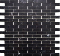 Marquina Schwarze Marmor Wandfliese Selbstklebend Ziegel