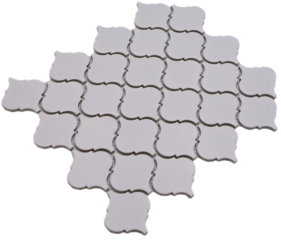 Marrakesch Mosaik Arabesque Keramikfliese Weiss