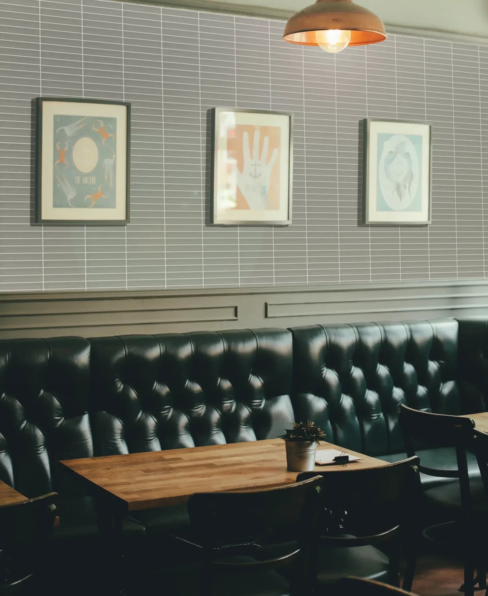 Matt Grün Kitkat Stick Porzellan Mosaikfliese Interior Design Inspiration