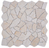 Mediterran Beige Bruch Kieselstein Marmor Mosaikfliese