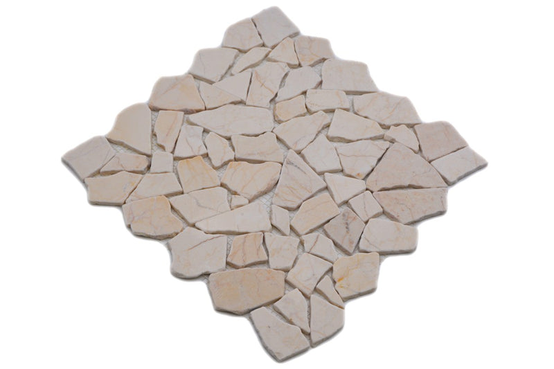 Mediterran Beige Bruch Kieselstein Marmor Mosaikfliese Terrassen Fliesen