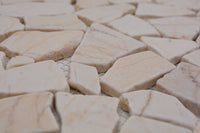 Mediterran Beige Bruch Kieselstein Marmor Mosaikfliese Wand und Boden Fliesen