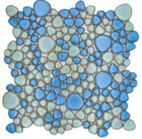 Meer Blau Kieselstein Mosaikfliese