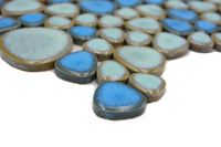 Blau Kieselstein Mosaikfliesen Plättli