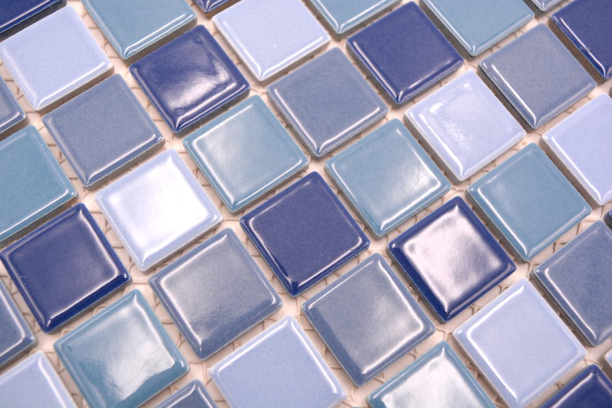 Meer Blau Mix Glanz Mosaik Fliese