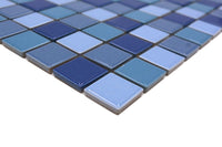 Blau Mix Glanz Mosaik Fliese