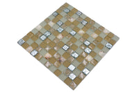 Meeresfrucht Beige Glas Mosaikfliesen Badezimmer