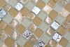 Meeresfrucht Beige Glas Mosaikfliesen