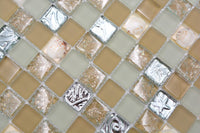 Meeresfrucht Beige Glas Mosaikfliesen