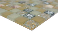 Beige Glas Mosaikfliese
