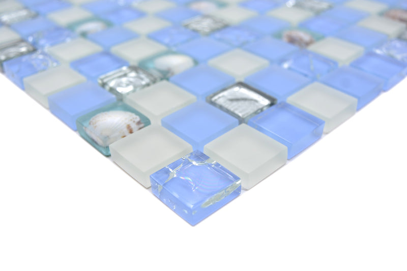 Blau Glas Mosaikfliesen 