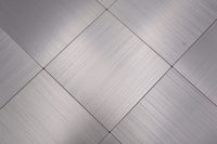 Metall Mosaikfliese Silber Quadratisch Selbstklebend Plättli