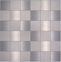 Metall Mosaikfliese Silber Selbstklebend Basel