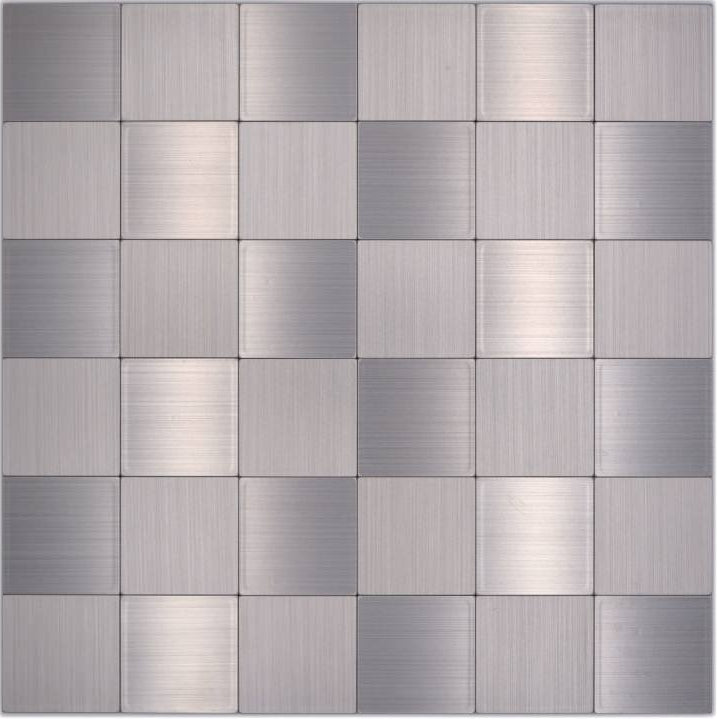 Metall Mosaikfliese Silber Selbstklebend Basel