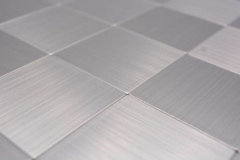 Metall Mosaikfliese Silber Selbstklebend Basel Küche