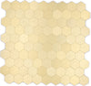 Metall Sechseckige Gold Mosaikfliese selbstklebend