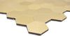 Metall Sechseckige Gold Mosaikfliese selbstklebend Aluminium Plättli