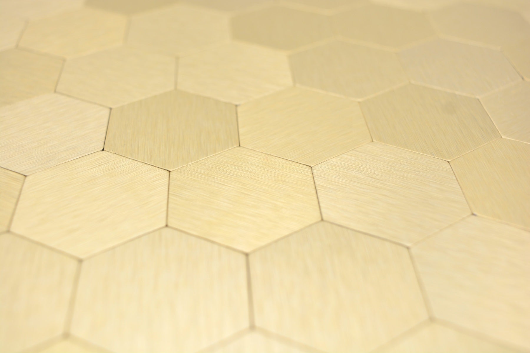 Metall Sechseckige Gold Mosaikfliese selbstklebend Hexagon Plättli