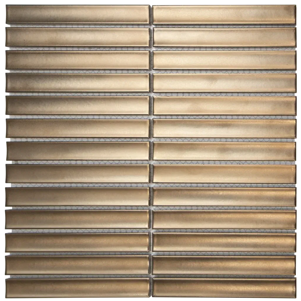 Metallic Bronze Kitkat Stick Porzellan Mosaikfliese