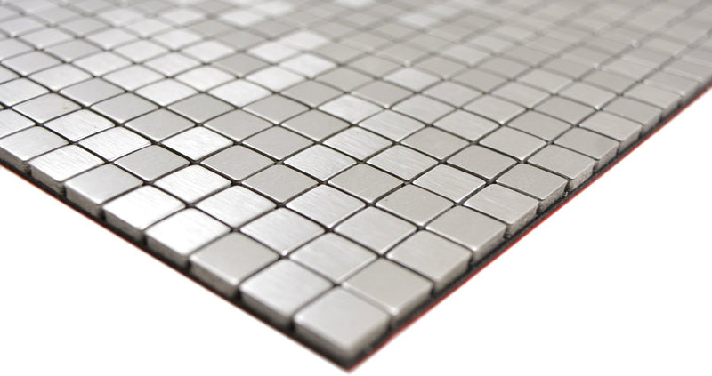 Metalloptik Wandmosaik Silber Aluminium Plättli