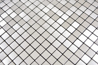 Metalloptik Wandmosaik Silber Fliese