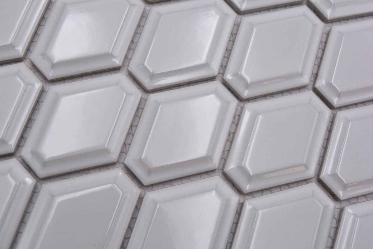 Metro Diamant Weiss Mosaikfliesen