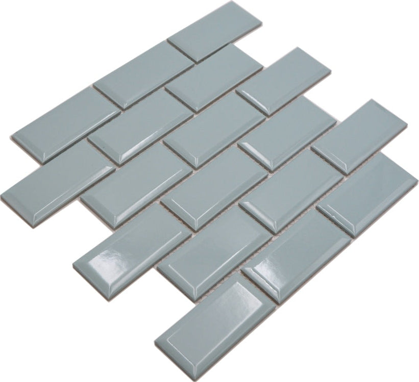 Metro Mosaikfliese Lugano Mint Grün Keramik Wand und Boden