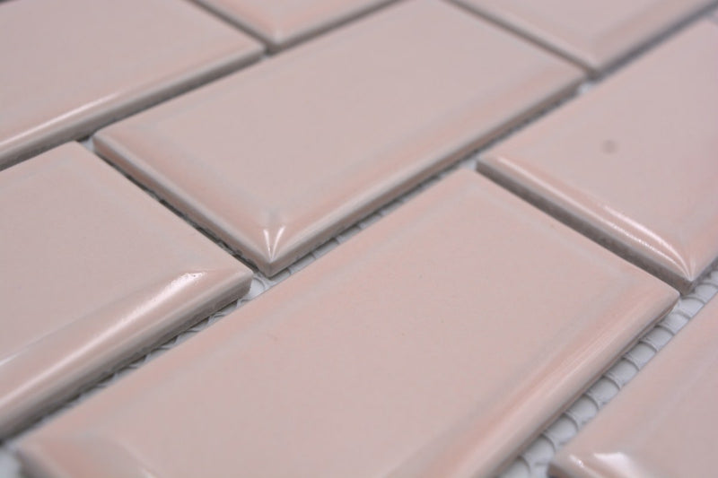 Metro Pink Glänzend Mosaikfliesen Rosa Küchen Fliesen Online Kaufen