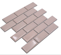 Metro Rosa Glänzend Mosaikfliese Luxus Wand Fliesen