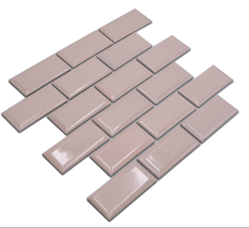 Metro Rosa Glänzend Mosaikfliese Luxus Wand Fliesen