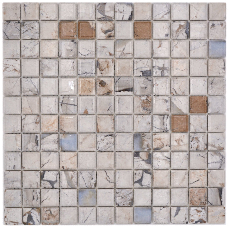 Michelangelo Beige Keramik Mosaikfliese 23 x 23 mm