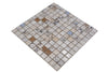 Beige Keramik Mosaikfliese 23 x 23 mm Deko Fliese